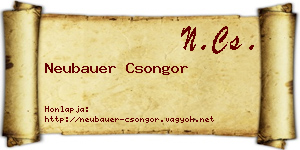 Neubauer Csongor névjegykártya